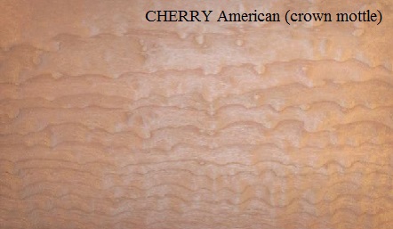 Cherry American crown mottle wood veneer