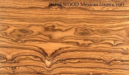 Rosewood Mexican Crown Wood Veneer