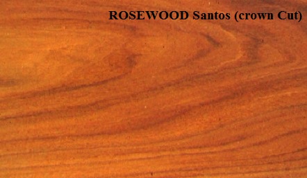 Rosewood Santos crown wood veneer